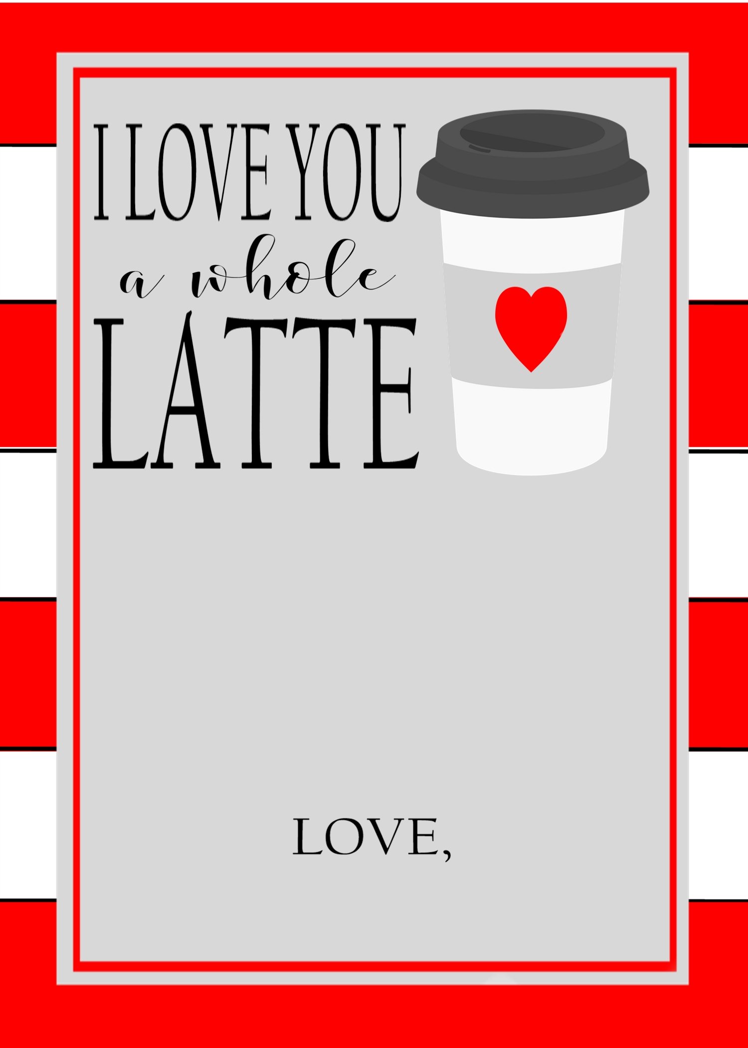 Starbucks Cup Gift Card Holder for Valentine's Day