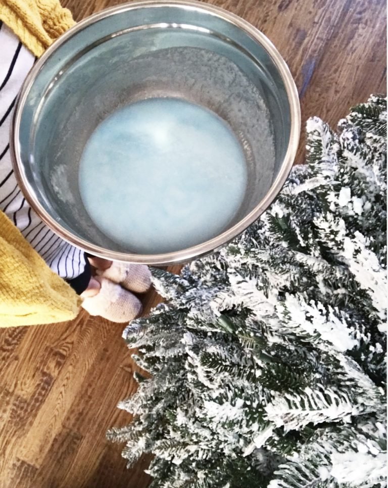 How to Flock a Christmas Tree DIY Crisp Collective