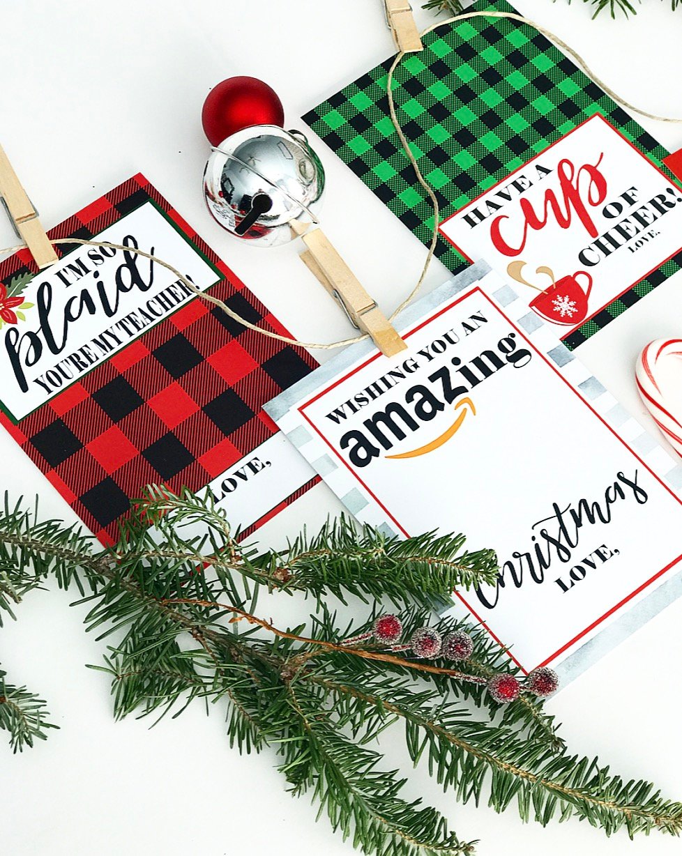 Christmas Teacher Gift Card Holders