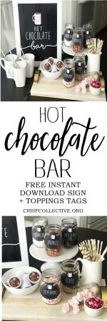 Hot Chocolate Bar with Instant Download Printables - Crisp Collective