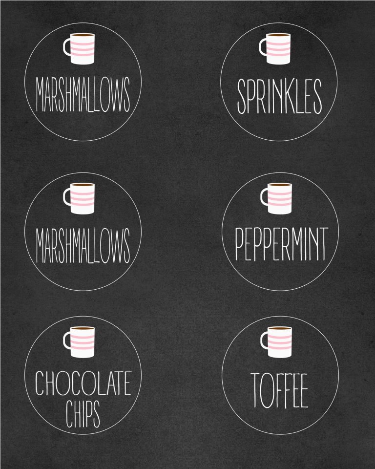 Hot Chocolate Bar with Instant Download Printables - Crisp Collective