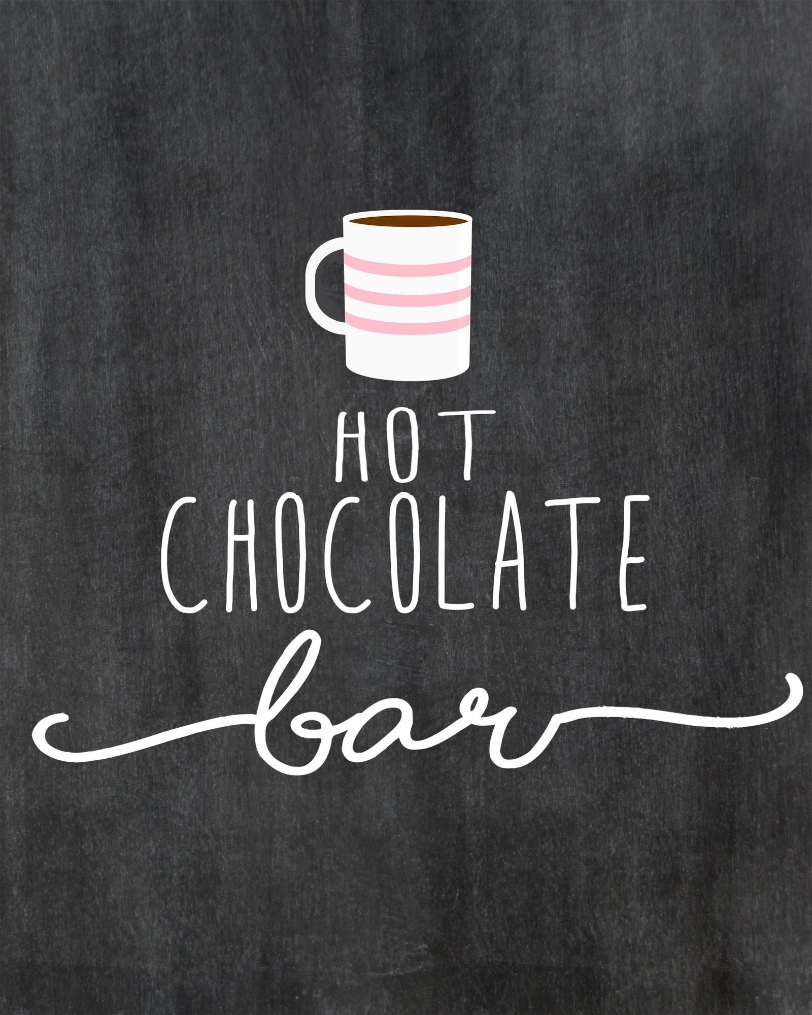 Hot Chocolate Bar with Instant Download Printables - Crisp Collective