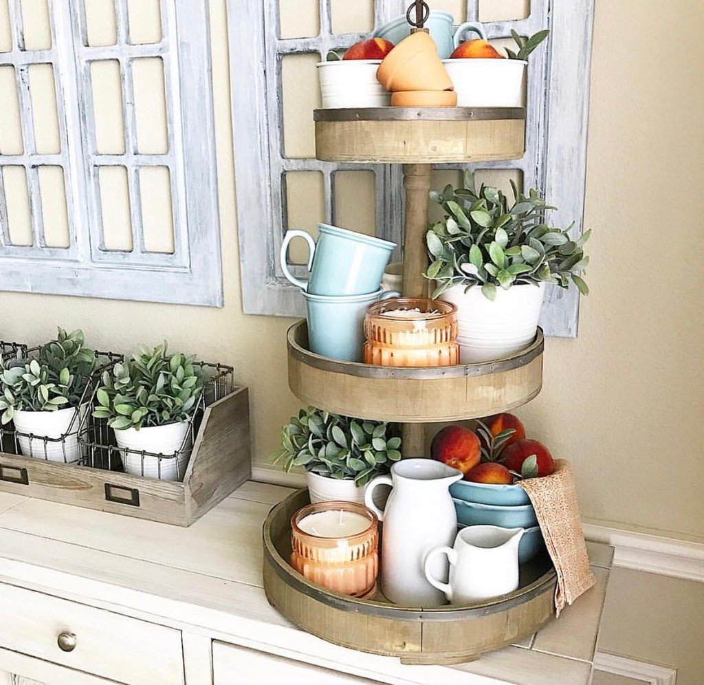 How to Create a Dazzling Tiered Tray for your Kitchen Counter