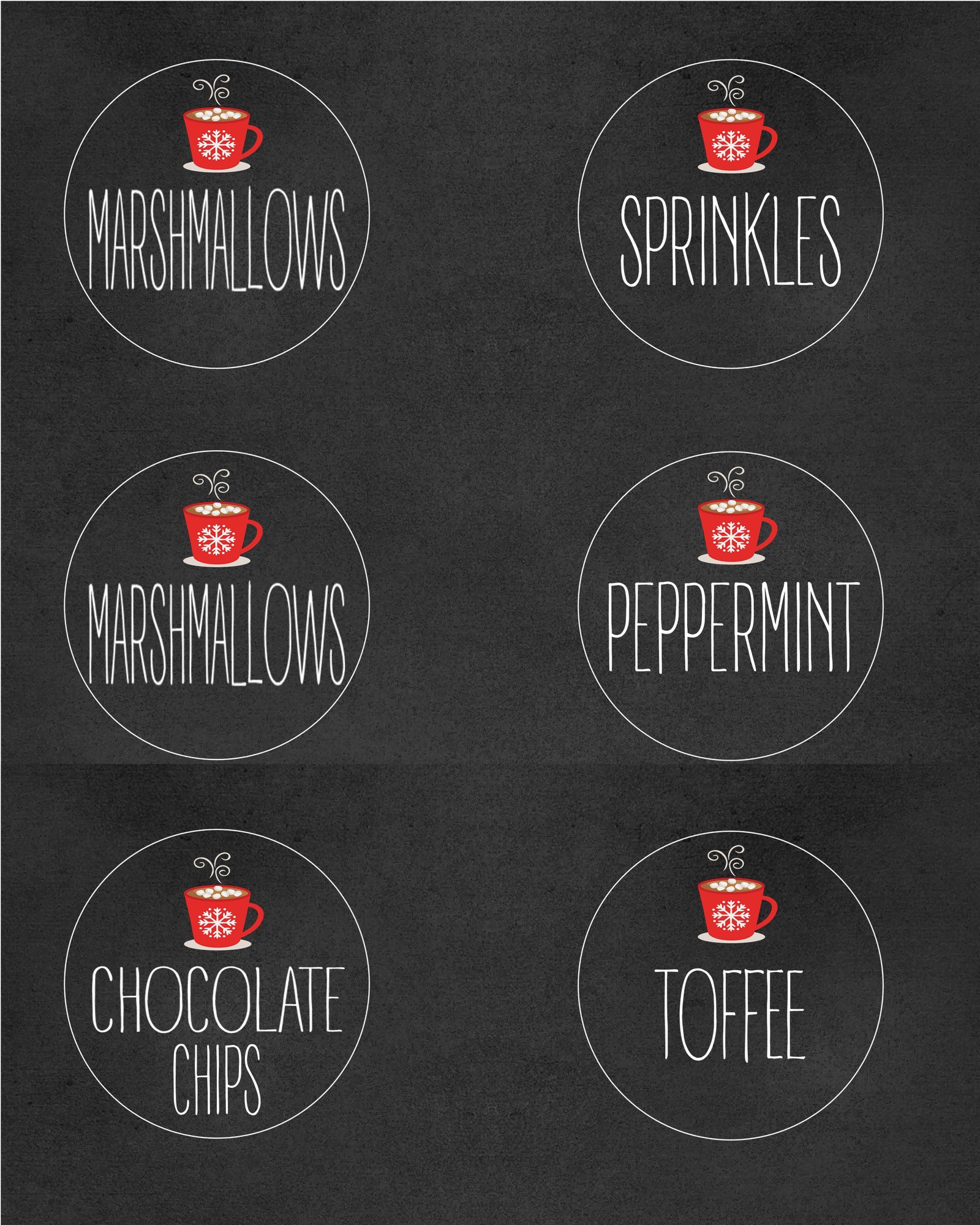 Hot Chocolate Bar with Instant Download Printables - Crisp Collective