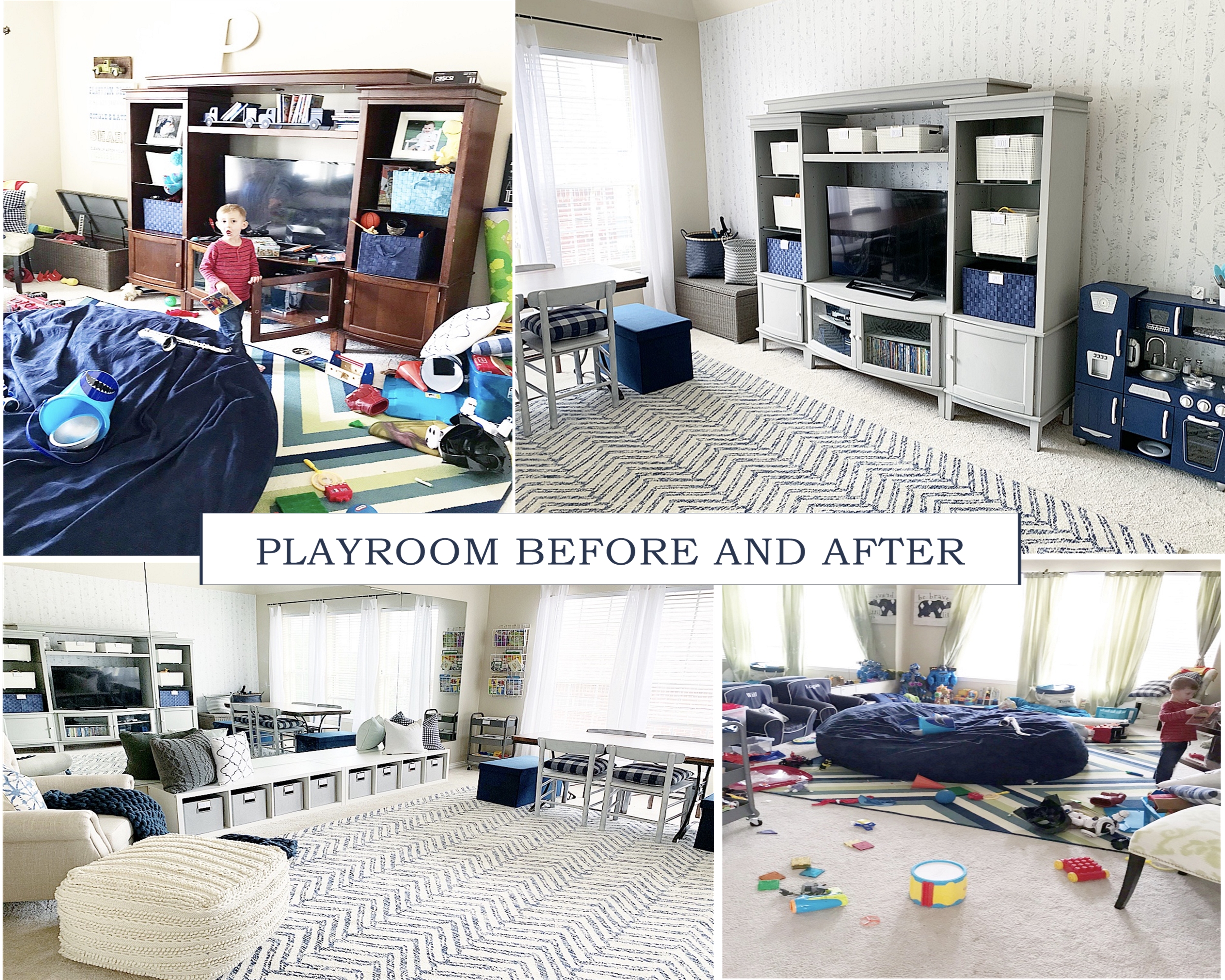 Playroom Before and after 