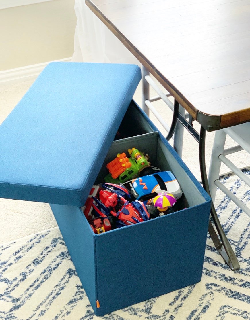 playroom storage bench