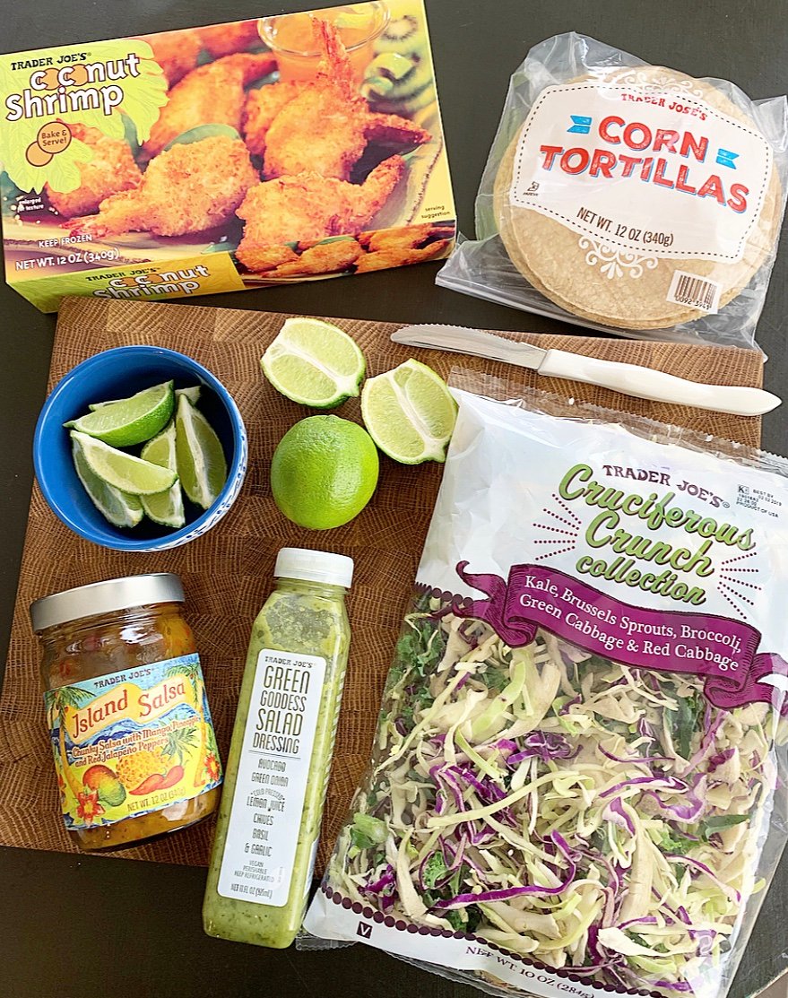 ingredients for Trader Joe's shrimp tacos