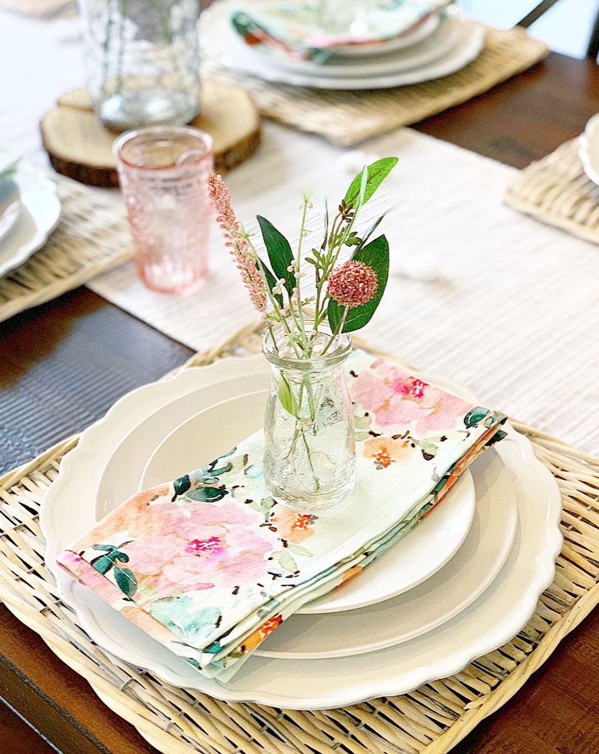 Spring place setting 