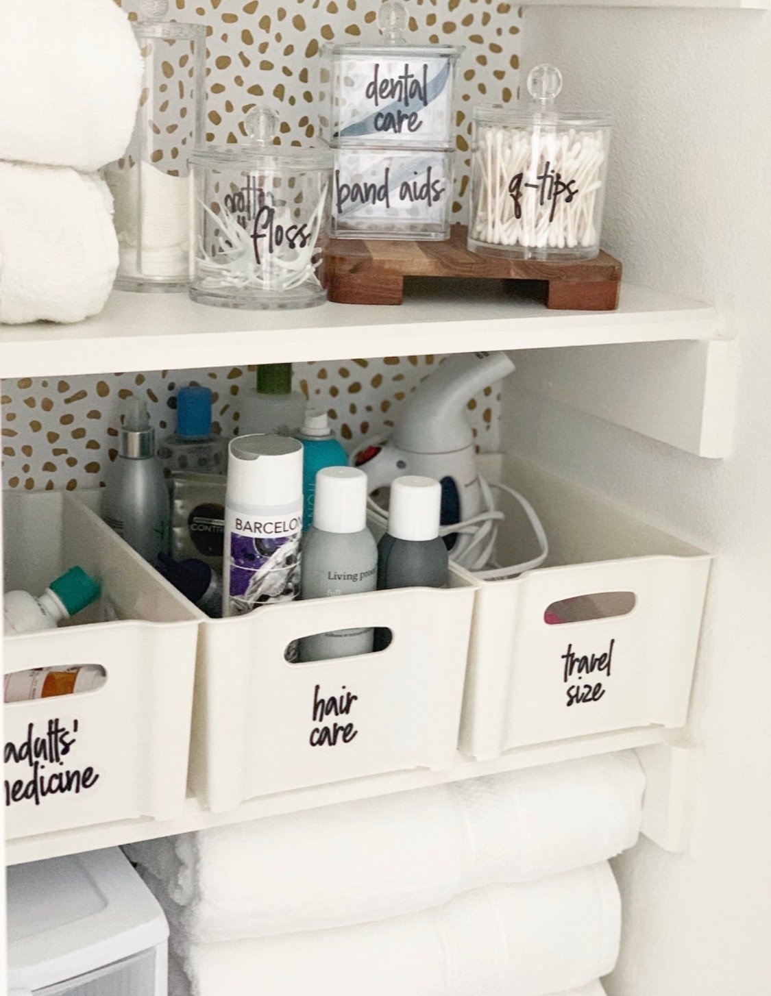 Bathroom Closet Organization - Crisp Collective