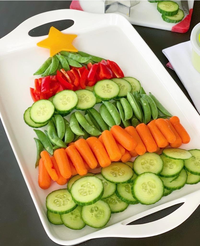 Veggie Straw Christmas Tree Appetizer or Snack ⋆ Exploring