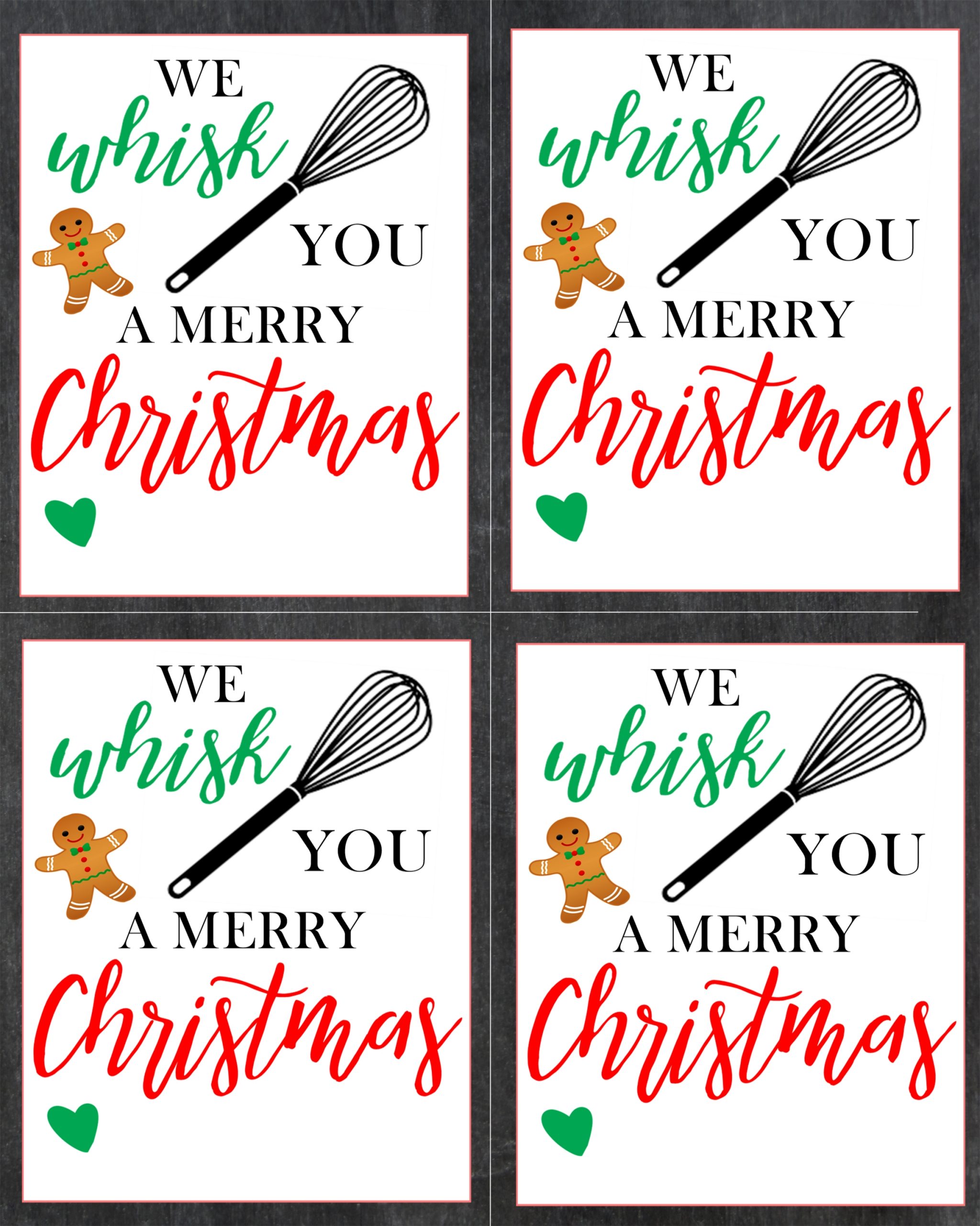 We Whisk You A Merry Christmas Free Printable