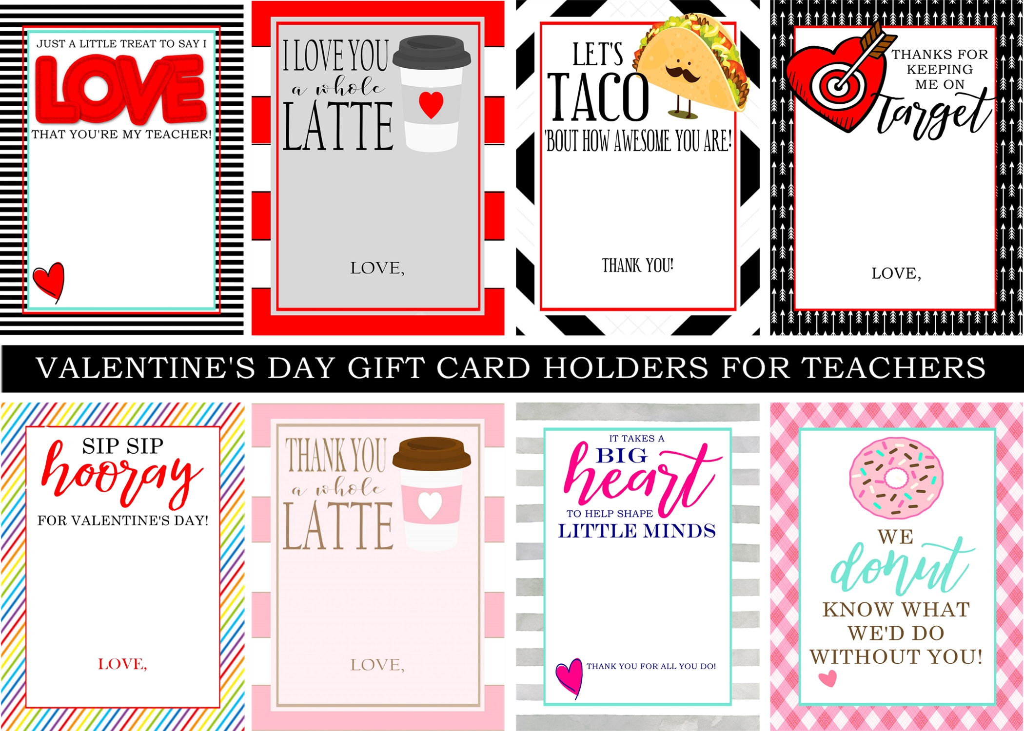 Teacher Valentine Valentine Gift Card Holder Money Holder