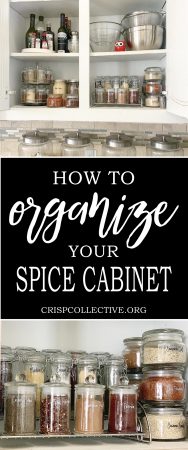 Tips For Organizing Your Spice Cabinet - Crisp Collective