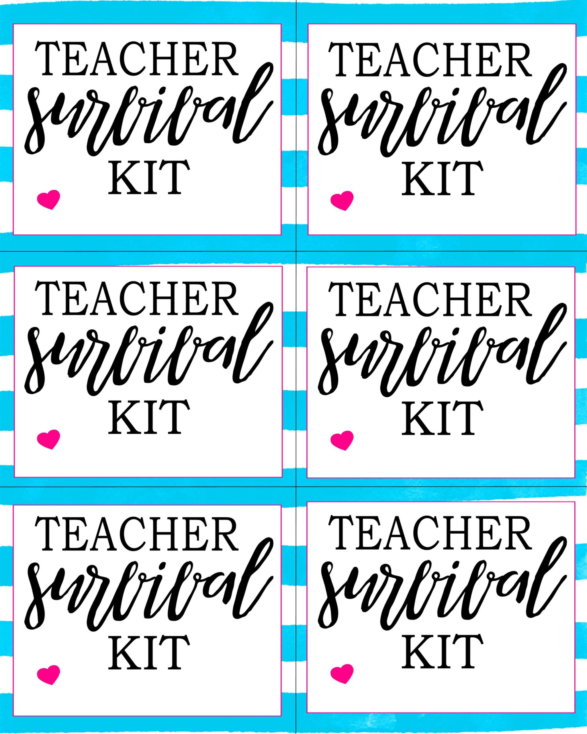 Teacher Survival Kit For Back To School Crisp Collective